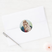 Mary holding Jesus Ronde Sticker (Envelop)