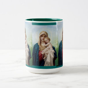 Mary holding Jesus Tweekleurige Koffiemok