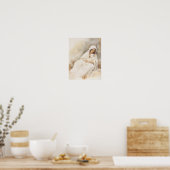 Mary Holding Lamb Waterverf Art Print (Keuken)