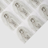 Mary in de Grotto Tissuepapier (Detail)