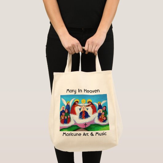 Mary in de hemel tote bag