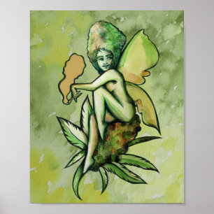 Mary Jane Fairy Green Goddess Toker Poster
