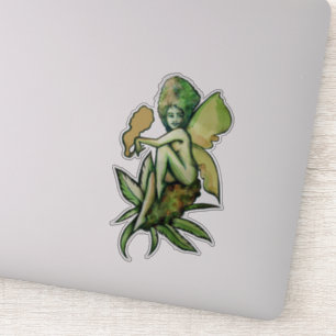 Mary Jane Fairy Green Goddess Toker Sticker