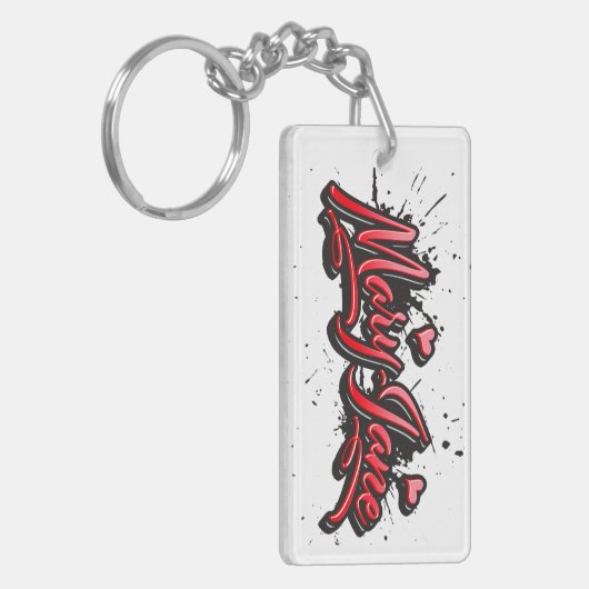 Mary-Jane red Heart Graffiti Schlüsselanhänger Sleutelhanger (Voorkant Links)