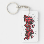 Mary-Jane red Heart Graffiti Schlüsselanhänger Sleutelhanger (Voorkant)