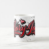 Mary-Jane red Heart Graffiti Tasse Kaffeetasse Koffiemok (Center)