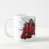 Mary-Jane red Heart Graffiti Tasse Kaffeetasse Koffiemok (Links)