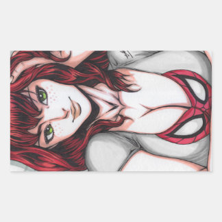 Mary Jane Watson Rechthoekige Sticker