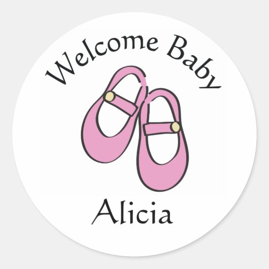 Mary Janes Baby shower Stickers (Voorkant)