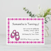 Mary Janes Birthday Party Invitation Kaart (Staand voorkant)