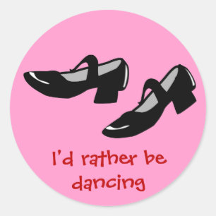 Mary Janes Dance Shoes Id danst eerder Ronde Sticker