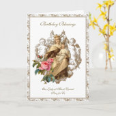 Mary Jesus Angels zet de Rozen van Carmel op relig Kaart (Gele Bloem)