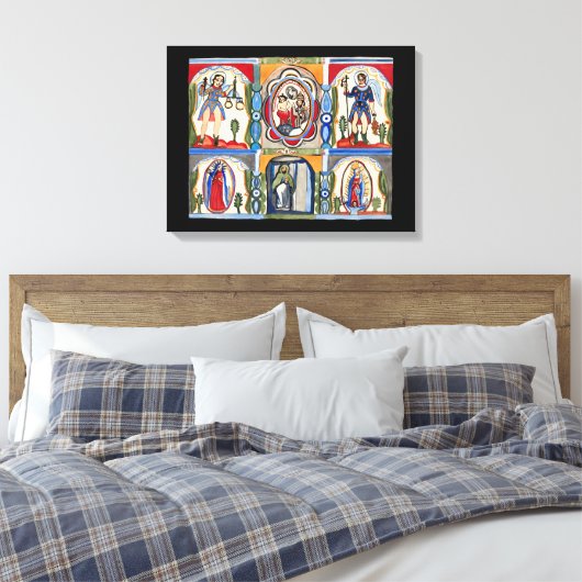 Mary Jesus Christus Religieuze volkskunst Schilder Canvas Afdruk (Insitu (Slaapkamer))