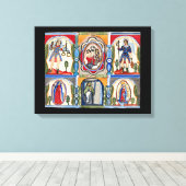 Mary Jesus Christus Religieuze volkskunst Schilder Canvas Afdruk (Insitu (Houten vloer))