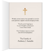 Mary & Jesus Funeral Sympathie Heilige Kaart Dank  (Binnen (Rechts))