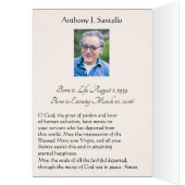 Mary & Jesus Funeral Sympathie Heilige Kaart Dank  (Binnen (Links))