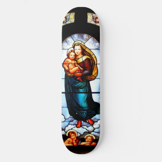 Mary & Jesus Persoonlijk Skateboard (Voorkant)