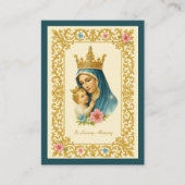 Mary Jesus rooms-katholieke begrafenis Heilige Kaa Visitekaartje (Voorkant)