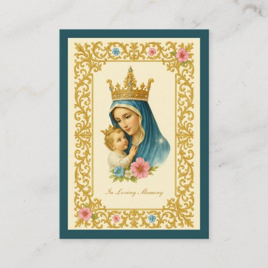 Mary Jesus rooms-katholieke begrafenis Heilige Kaa Visitekaartje (Voorkant)