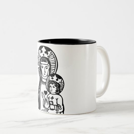 Mary & Jesus Tweekleurige Koffiemok (Voorkant rechts)