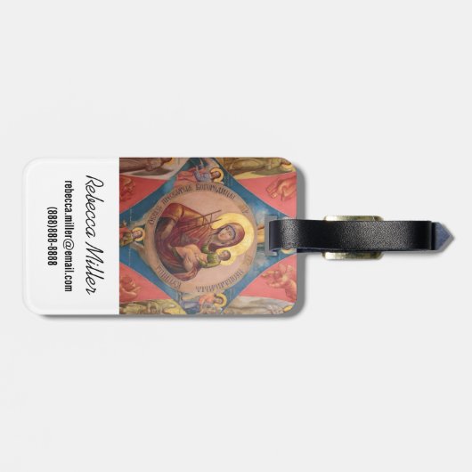 Mary, Jezus en Angels Bagagelabel (Achterkant horizontaal)