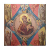 Mary, Jezus en Angels Tegeltje (Voorkant)