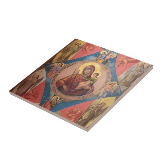 Mary, Jezus en Angels Tegeltje (Zijkant)