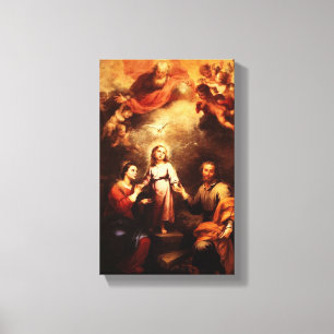 Mary, Jezus en Joseph 2 Canvas Afdruk