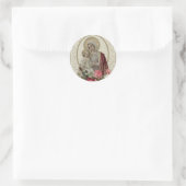 Mary Jezus  Rozen Ronde Sticker (Tas)