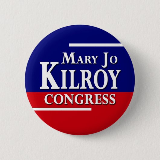 Mary Jo Kilroy voor het Congres Ronde Button 5,7 Cm (Voorkant)