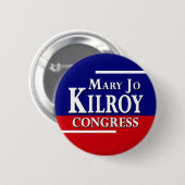 Mary Jo Kilroy voor het Congres Ronde Button 5,7 Cm (Voorkant /achterkant)