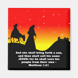 Mary & Joseph, Bijbelscriptie Verse Magneet