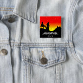 Mary & Joseph, Bijbelscriptie Verse Vierkante Button 5,1 Cm (In situ)