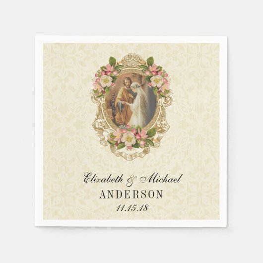 Mary Joseph, bruid Groom katholiek huwelijk Servet (Voorkant)