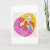 Mary, Joseph en baby Jesus Feestdagen Kaart (Voorkant)