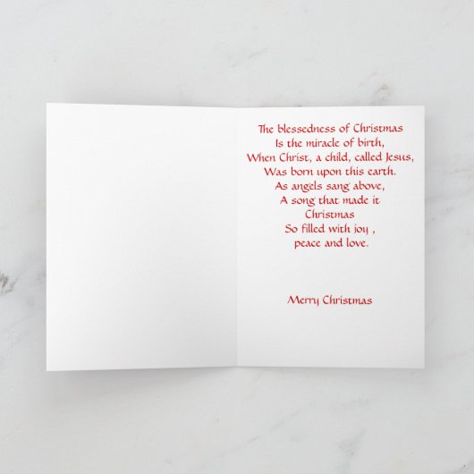 Mary, Joseph en baby Jesus Feestdagen Kaart (Binnen)