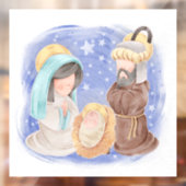 Mary, Joseph en Baby Jesus Raamsticker (Vel 2)