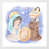 Mary, Joseph en Baby Jesus Raamsticker (Vel)