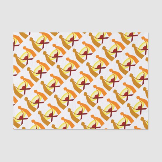 Mary Joseph en Baby Jesus Tissuepapier (Voorkant)