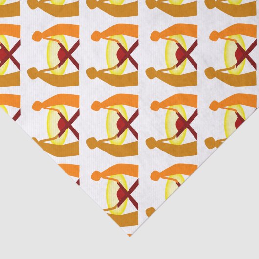 Mary Joseph en Baby Jesus Tissuepapier (Detail)