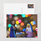 Mary, Joseph en Baby Jezus, Nativiteit, bokeh, lic Briefkaart (Voorkant / Achterkant)