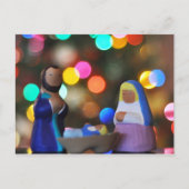 Mary, Joseph en Baby Jezus, Nativiteit, bokeh, lic Briefkaart (Voorkant)