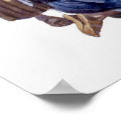 Mary, Joseph en herders rond baby Jesus Poster (Hoek)