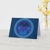 mary joseph jesus wenskaart kaart (Gele Bloem)