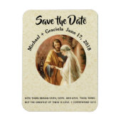 Mary Joseph Katholiek SAVE THE DATE Bruiloft Magneet (Verticaal)