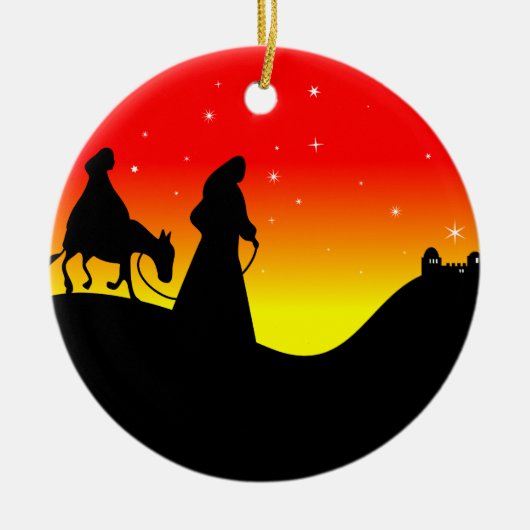 Mary & Joseph Keramisch Ornament (Voorkant)
