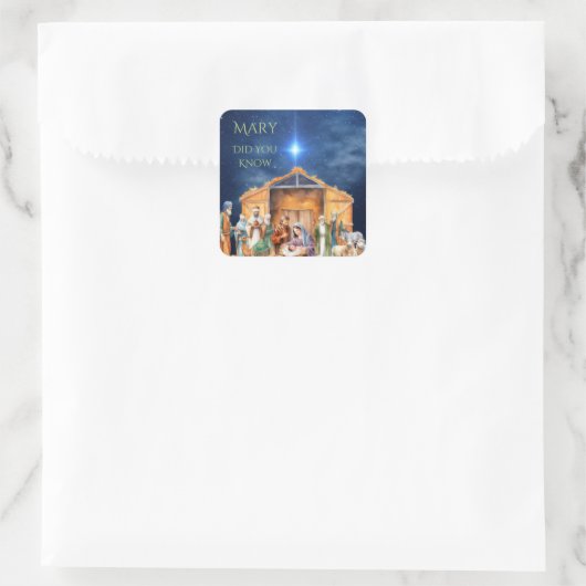 Mary, kende je Kerst sticker (Tas)