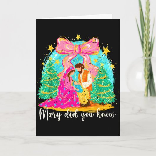 Mary Kende Je Kerststal Kerstmis Kaart (Voorkant)