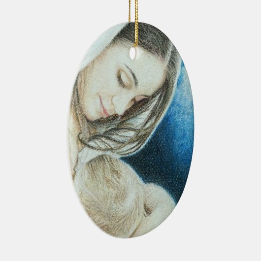 Mary kende je kerstversiering keramisch ornament (Rechts)