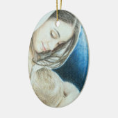 Mary kende je kerstversiering keramisch ornament (Links)